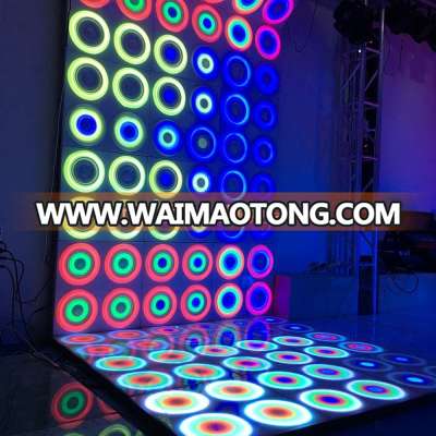 Nwe design 61x61CM RGB Patent dynamic wall panel fashion effect for wedding party events led dance floor